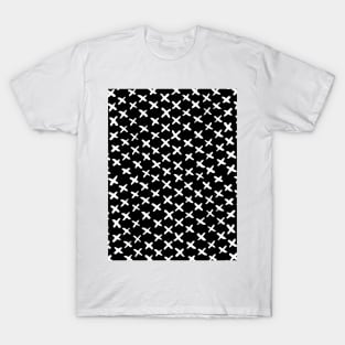 X stitches pattern - black and white T-Shirt